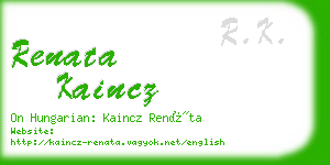 renata kaincz business card